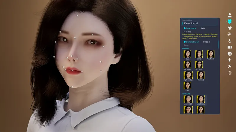 Face sculpting